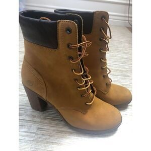 1313 Timberland Earth keepers Glancy 6-Inch Lace-up Women Boots WHEAT sz 10